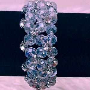 Pure White Clear Crystal Multi Beaded